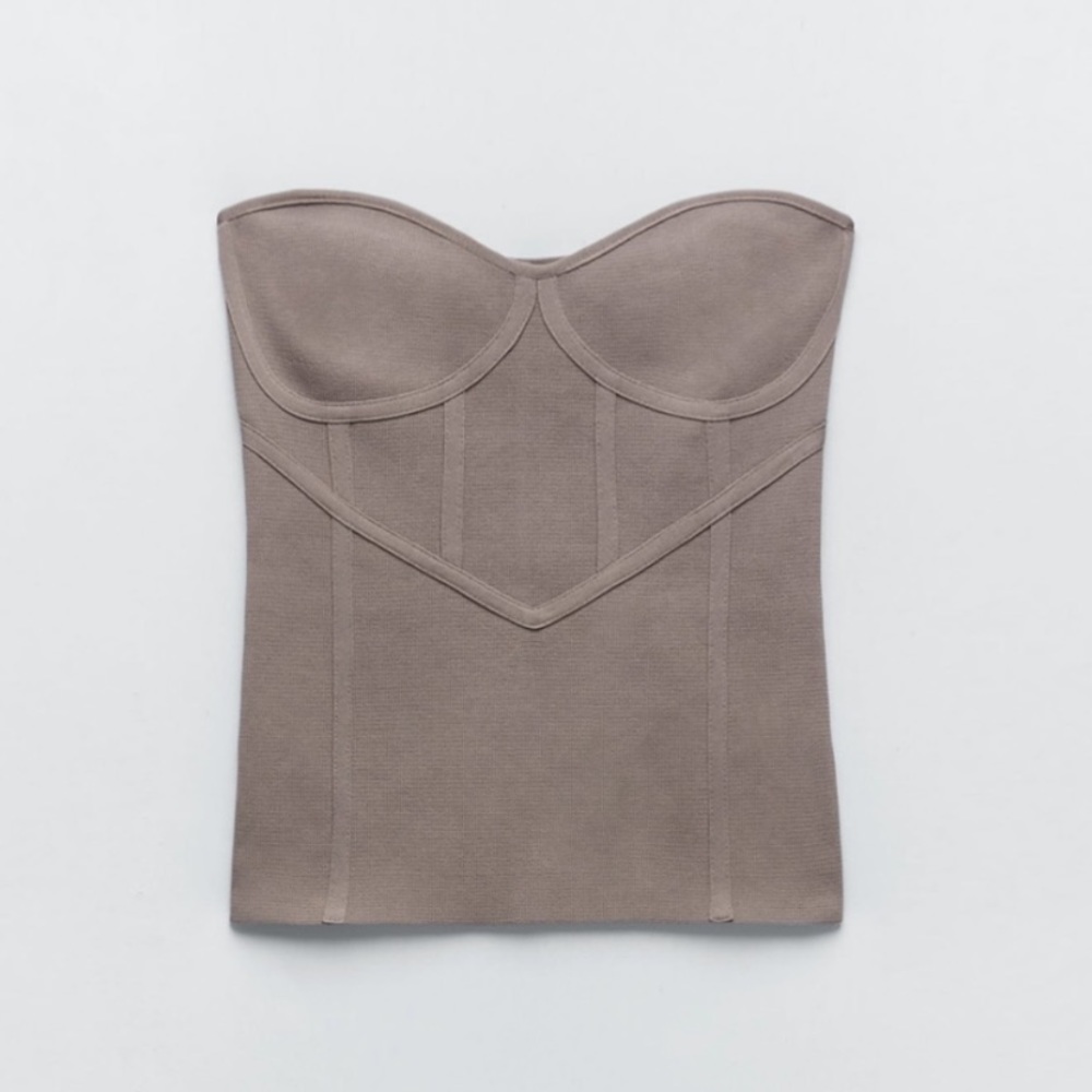 NWOT ZARA Strapless Corset Bustier